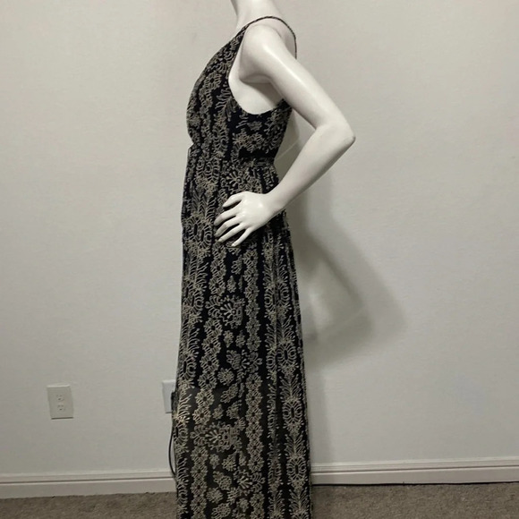 Liz Lange Target Maternity Maxi Dress Black White Floral Size XS - Picture 6 of 12